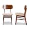 Baxton Studio Euclid Mid-Century Modern Sand Fabric and Walnut Brown Finished Wood 2-Piece Dining Chair Set 184-11648-Zoro - alternate 7